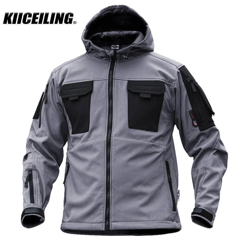 

KIICEILING KYR Military Tactical Jackets For Men Winter Warm Softshell Waterproof Windproof Windbreakers Army Motorcycle Coat