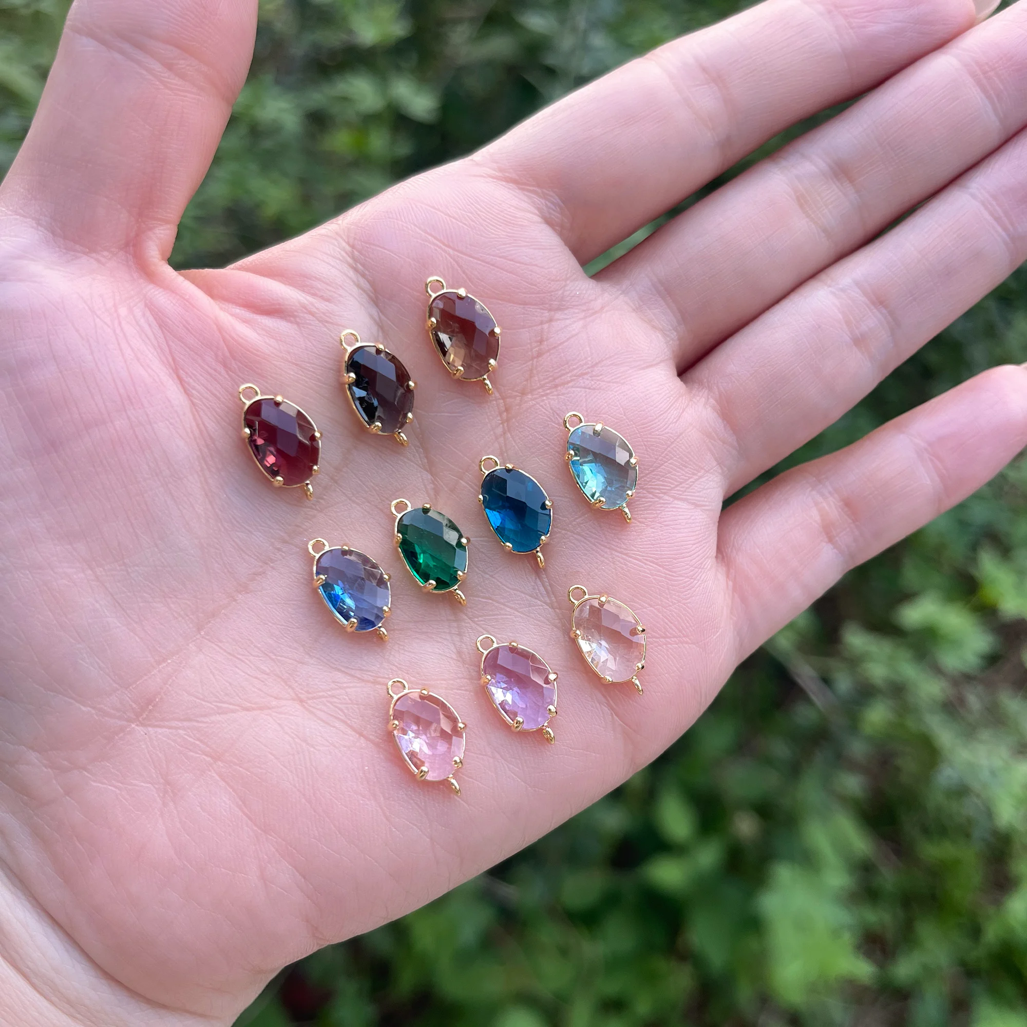 GUFEATHER,10pcs/lot,MG82,jewelry accessories,18k gold rhodium plated,copper,charms,glass,hand made,jewelry making,diy pendants image 3