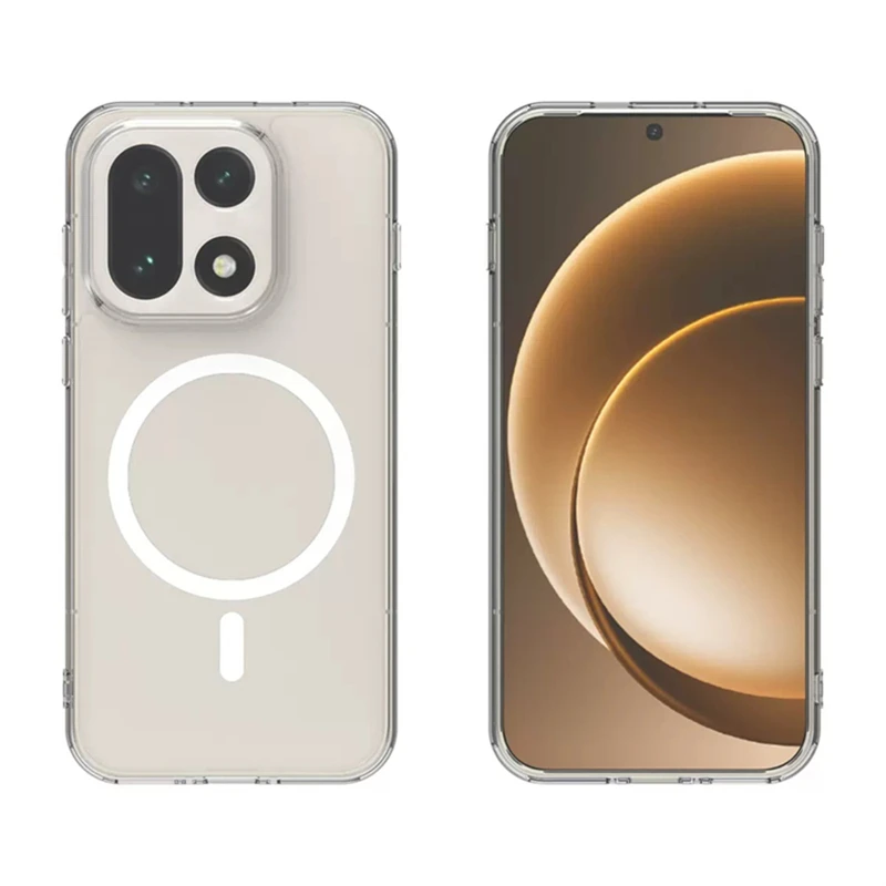 For OnePlus 15 Case Magnetic For MagSafe Transparent Cover For OnePlus15 5G One Plus 15 Acrylic Protect Shell Shockproof Bumper
