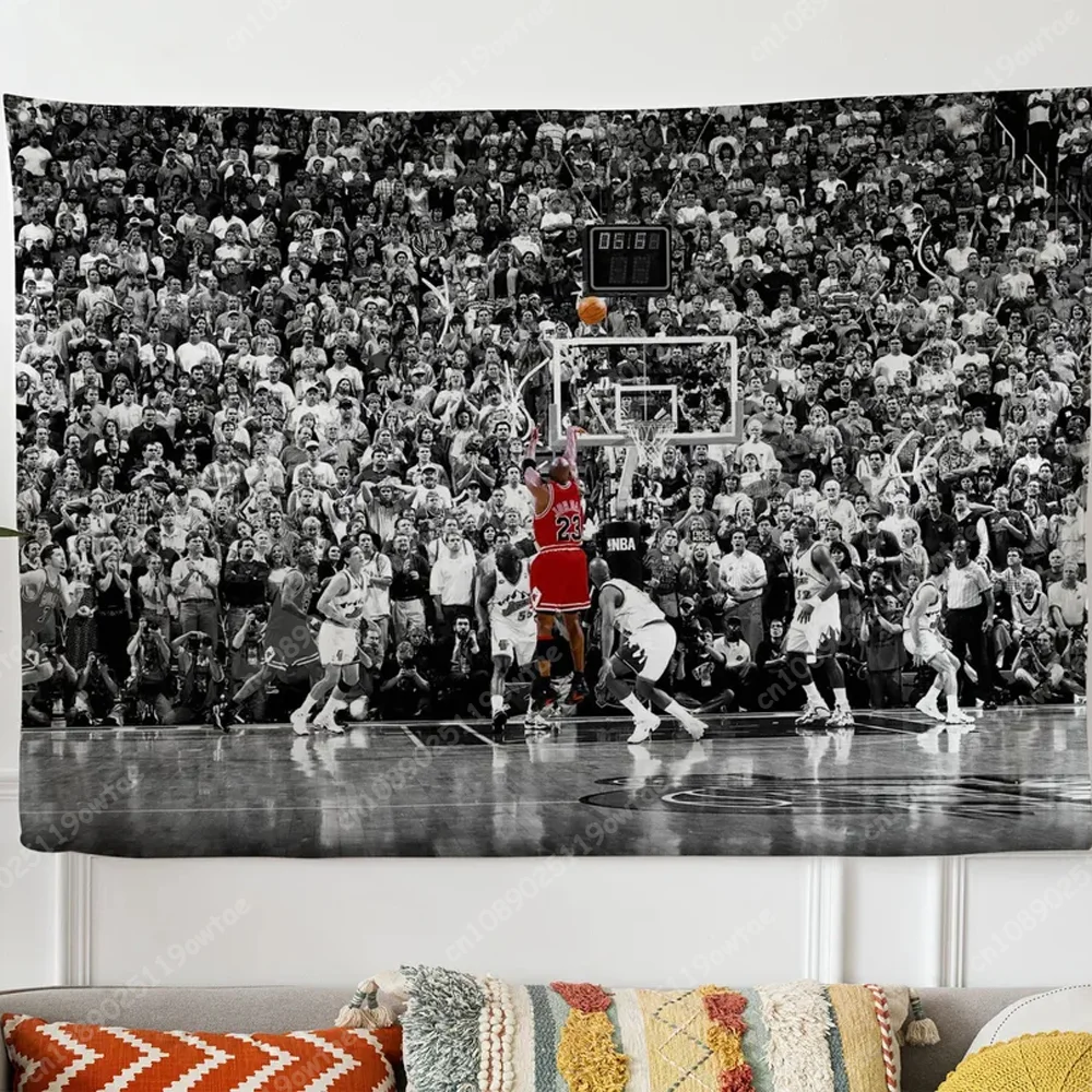 Popular 24 New Arrival Michael Last Shot Tapestry 3D Printing Men Women Jordan Basketball Bedroom Dorm Living Room Tapestry