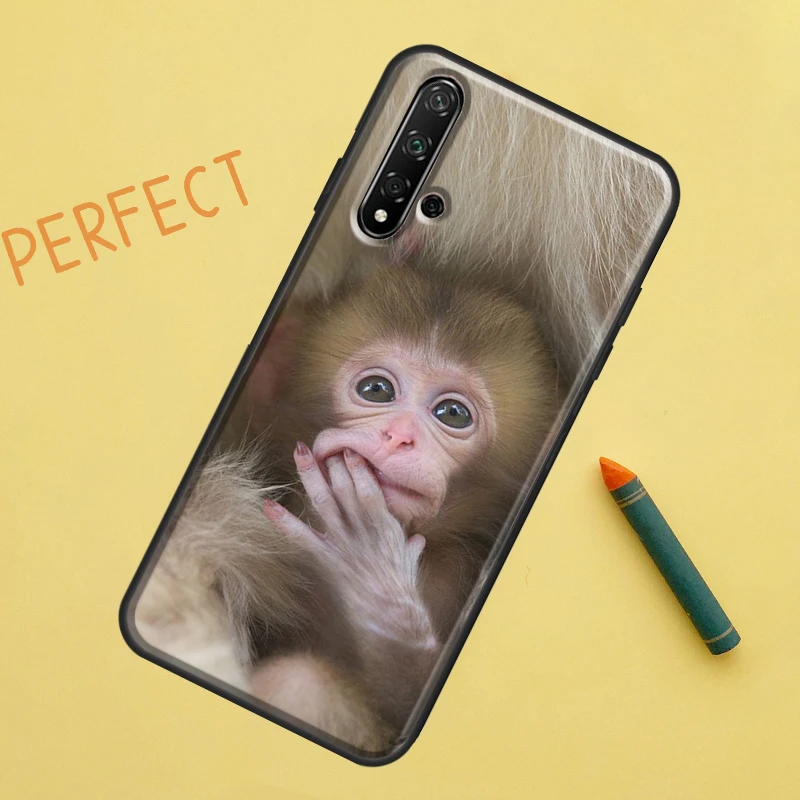 Cute Baby Monkey Animal Case For Huawei Nova 9 10 SE 11i 8i 7i 3i Nova 5T Y60 Y61 Y70 Y90 P20 P30 P40 Lite P60 Pro