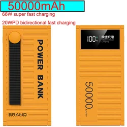 Power Bank Large Capacity 50000 MAh Super Fast Charging Mobile Power Supply 66W Outdoor Durable