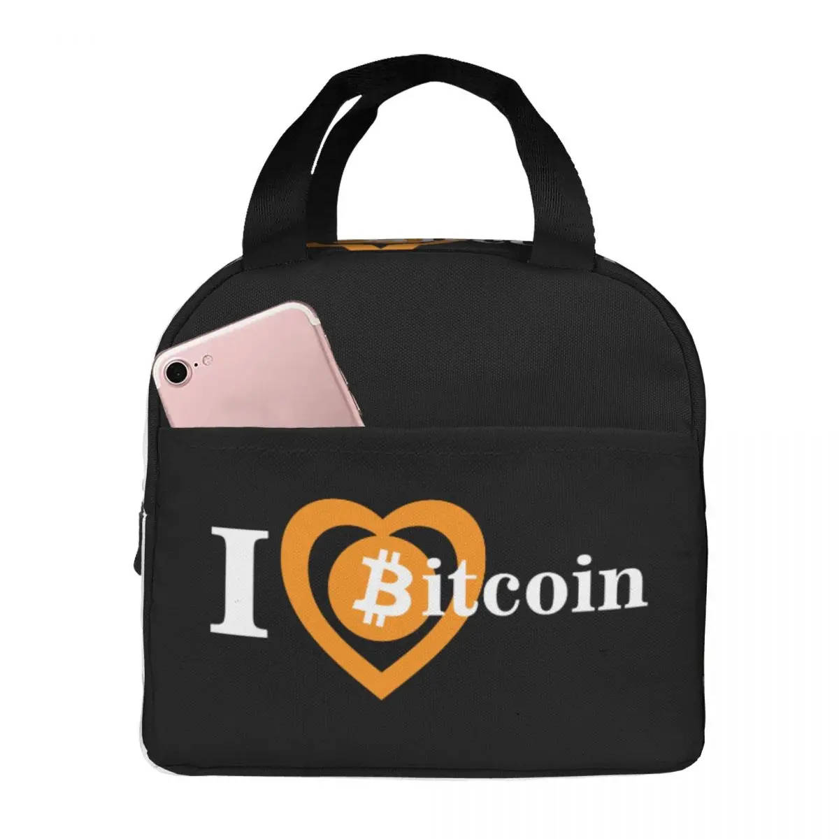 Eu amo Bitcoin isolamento lancheira, Bento Pack, Meal Pack, bolsa