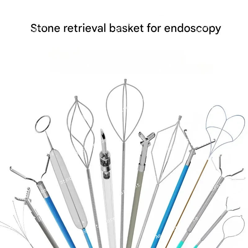 

stone fetching basket endoscope foreign body taking clamp knot bronchial v-shaped crocodile mouth three four five claw wire