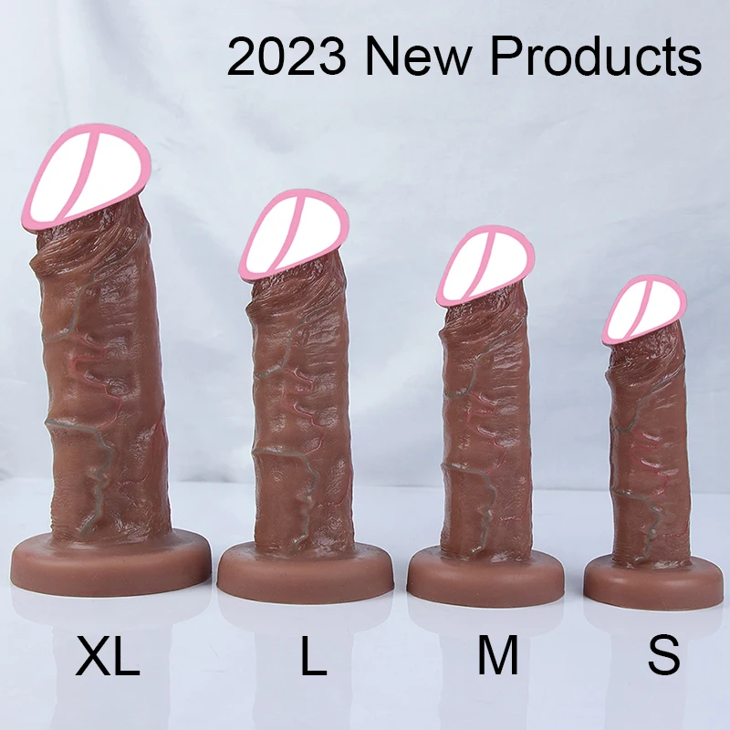 Super Real Skin Big Dildo Realistic Soft Penis Suction Cup Cock Male Artificial Silicone Dick Anal Sex Toys For Man Women Vagina