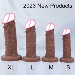 Super Real Skin Big Dildo Realistic Soft Penis Suction Cup Cock Male Artificial Silicone Dick Anal Sex Toys For Man Women Vagina