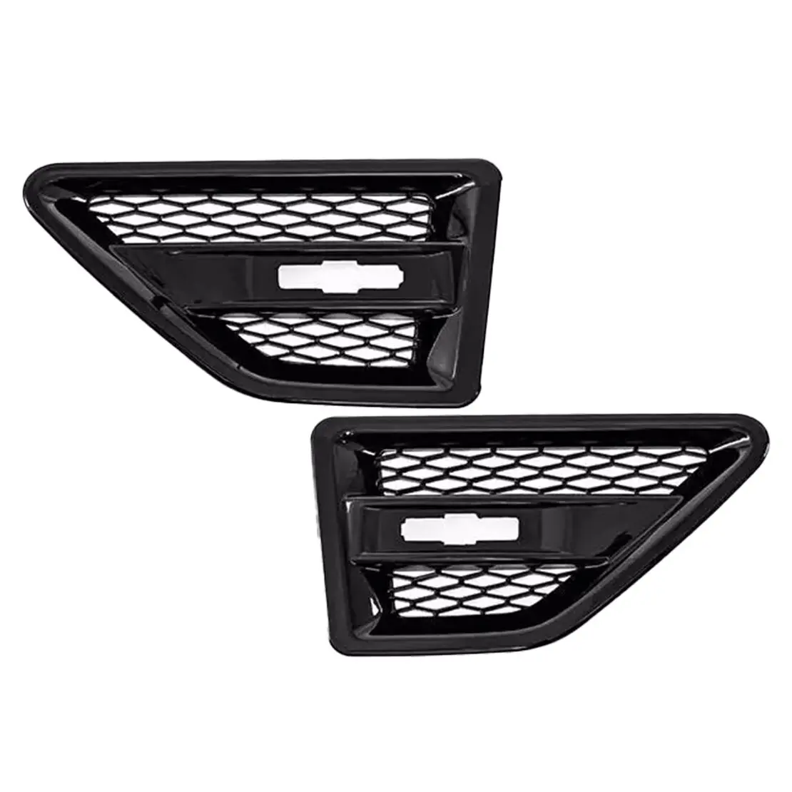 1 Pair Side Fender Air Vent Grill Cover Trim Fit for Land Rover Freelander 2 LR2 2006-2012 2013 2014 2015 2016 Gloss Black ABS