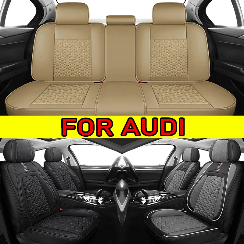 

FOR AUDI Car seat cover Waterproof PU leather soft full wrap waterproof wear-resistant seat cover full set of 5seat