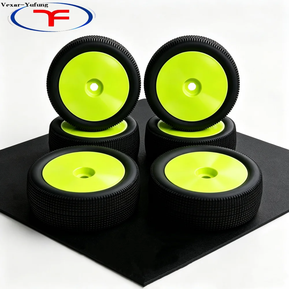 YuFung 2/4Pcs 1/8 Truggy Wheels & Tire Set for 1:8 Scale Monster Truck Car Arrma Typhon Talion HPI Off Road Racing Rubber Tyres