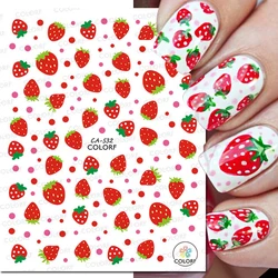 3d Nail Art Stickers Fruits Strawberry Cherry Lemon Pineapple Adhesive Sliders Decals For Nails Tips Decorations Manicures