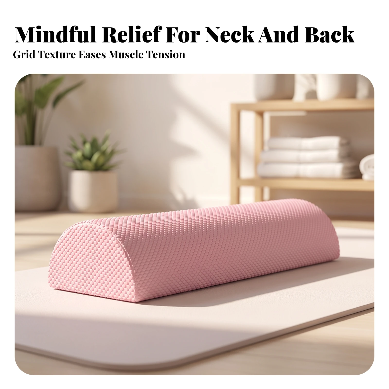 Half-Round Foam Roller High-Density Half Round Foam Roller Fitness Equipment EVA Textured for Yogis, Rehabilitation Training