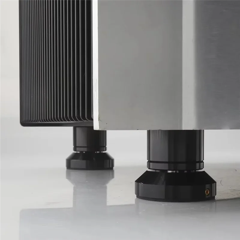 【HOME-TOOLS!】Speaker Stand Isolation Feet 4PCS Lead Alloy Adjustable Tray Pad Shock Absorber Speaker Base Spikes 50X 45Mm