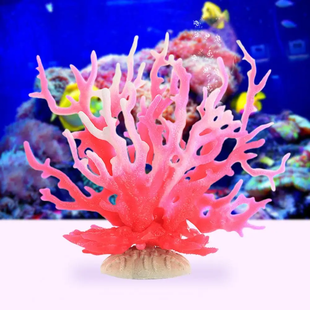 Habitat  Eco-friendly Fish Tank Simulation Plant Decoration Colored Aquarium Ornament Not Deformed   for Office