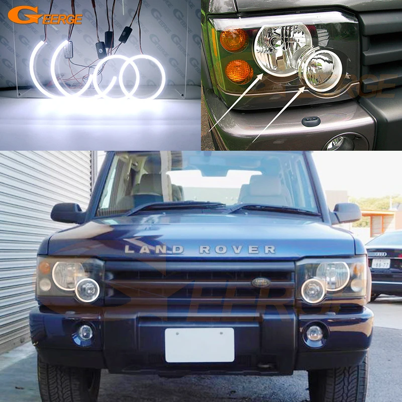 For Land Rover Discovery II 2 L318 2003 2004 Excellent Ultra Bright COB Led Angel Eyes Kit Halo Rings Light Car Accessories