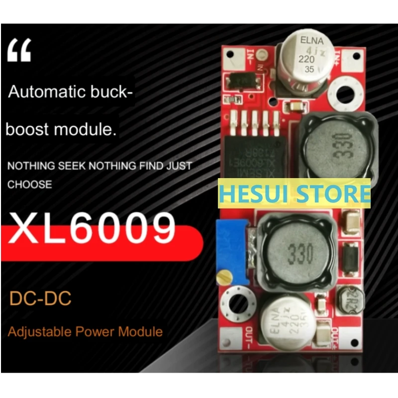 Automatic buck-boost module XL6009 DCDC adjustable power module wide-voltage regulated solar panel