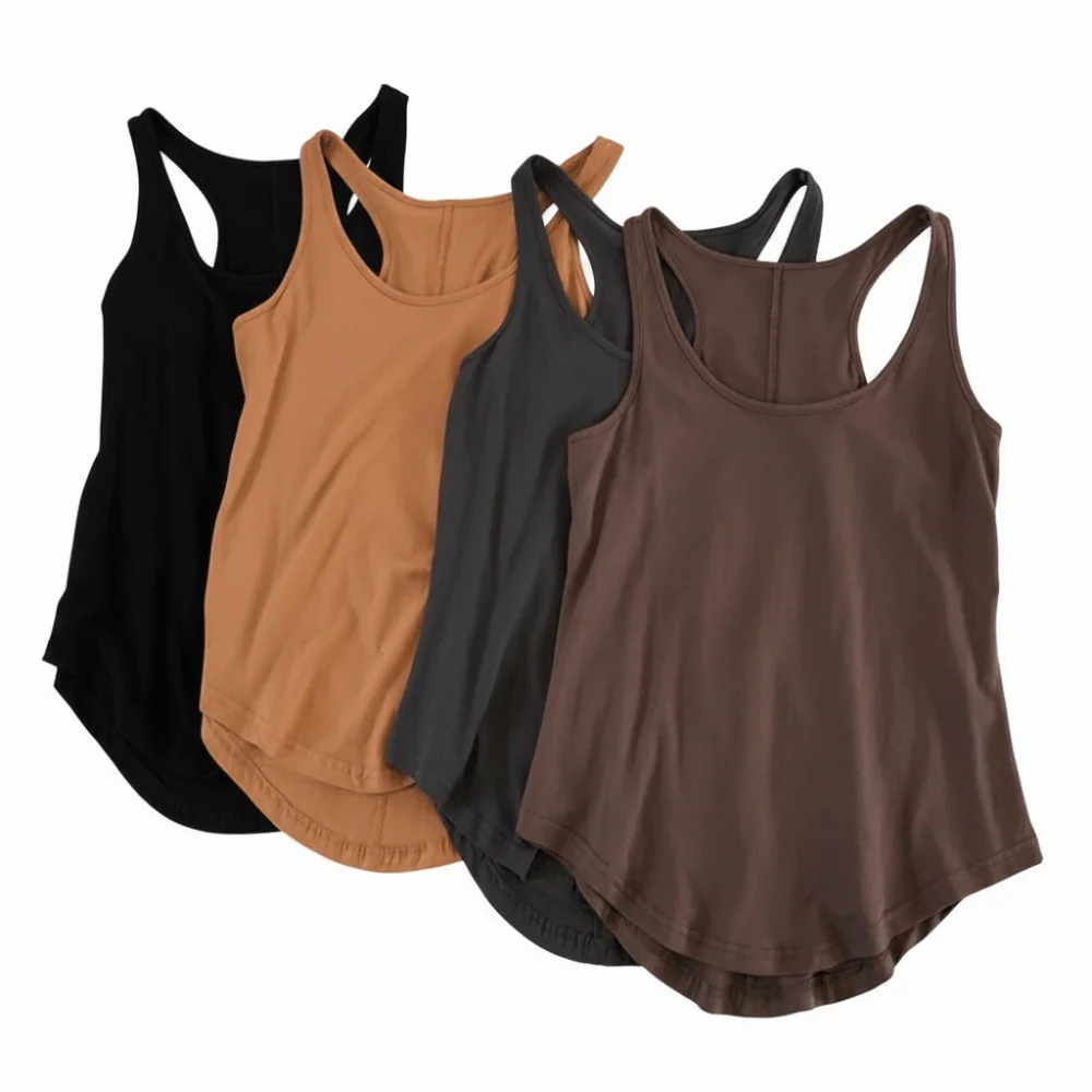Casual Sleeveless Sports Vest Underwear Loose Belly Covering Cami Top Shirt Camisoles Summer Tank Tops for Women