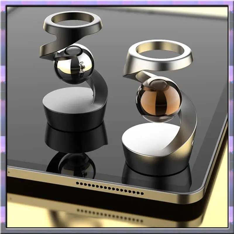 ไจโรสโคปตั้งโต๊ะแบบแขวน A49U, ของตกแต่งโต๊ะทำงานแบบต้านแรงโน้มถ่วง, แกะสลักไจโรสโคปหมุนได้จากอะลูมิเนียมสำหรับคลายเครียด