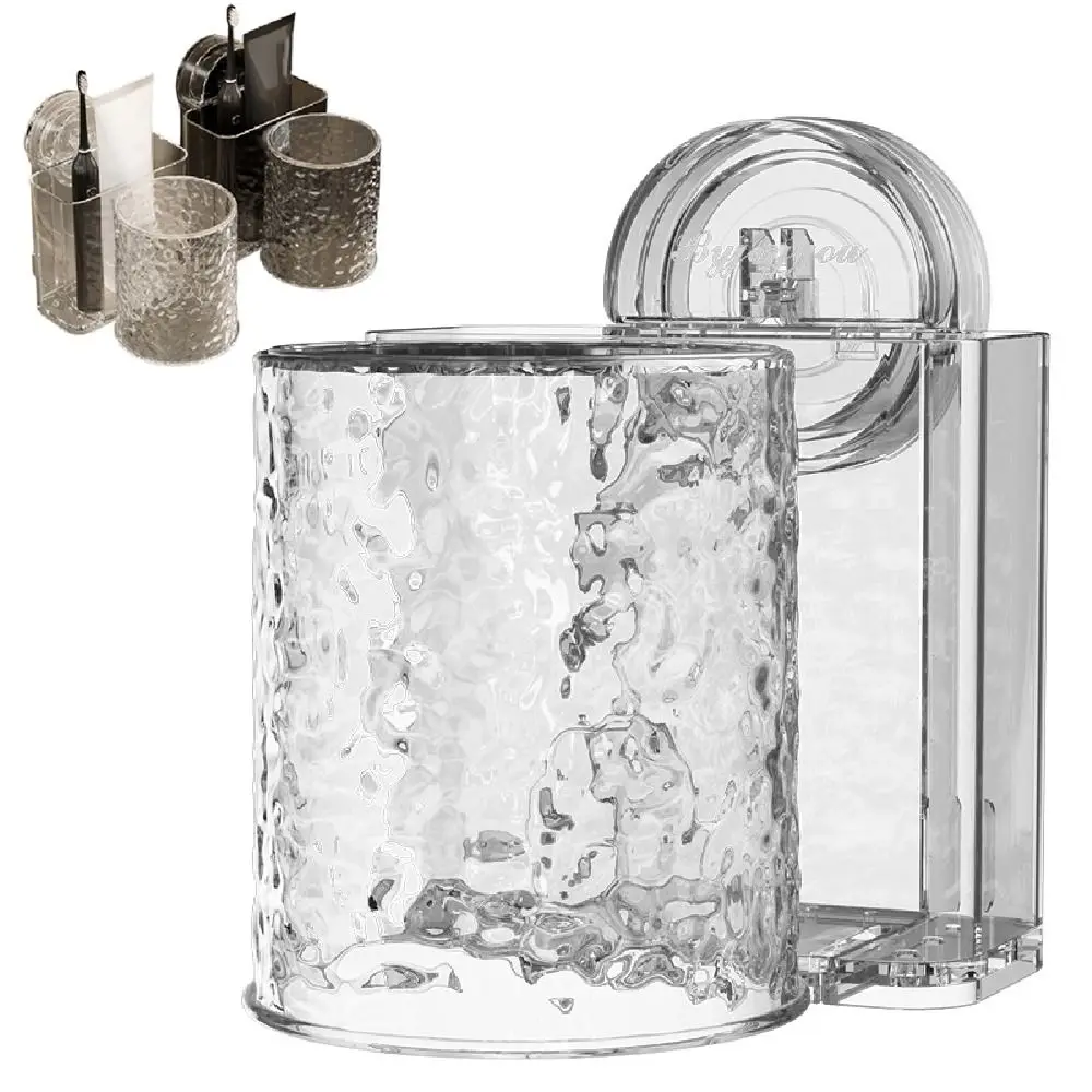 

Водонепроницаемый держатель для зубных щеток на присоске, быстродействующий настенный диспенсер для зубных щеток с чашкой, экономия места, съемный