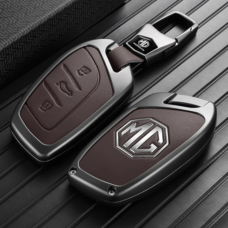 Zinklegierung Autoschlüssel-Hülle für MG ZS ZS EV Smart-Fernbedienung Schlüsselschutzhülle mit Schlüsselring Auto-Styling Modifikationsteile – Detail 9