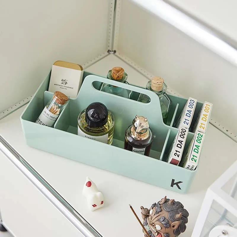 

Creative desktop sundries storage box, cosmetic storage box, medieval portable plastic desktop rack