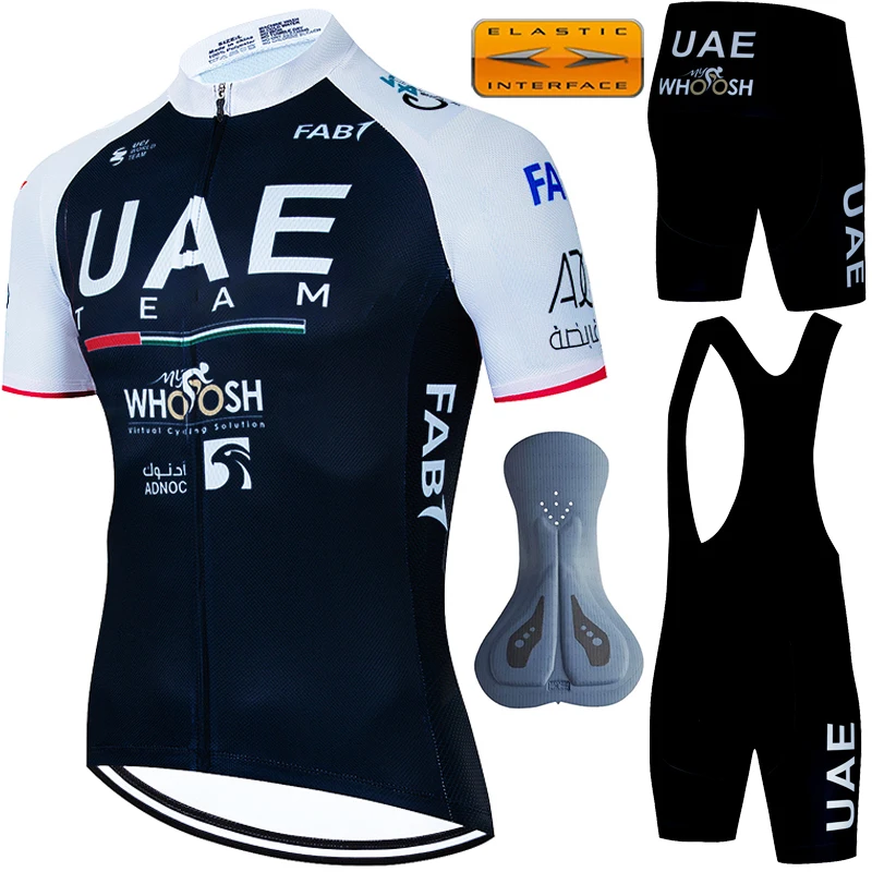 

Sports Kit UAE Men's Cycling Jacket Pants Man Mtb Racing Bike Outfit Set Shorts Bib Clothing Laser Cut 2024 Road Summer Jersey