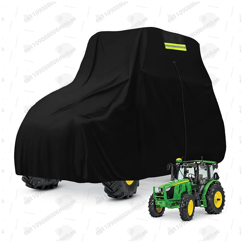 Agricultural Tractor Cover Outdoor Rainproof Windproof 600D Heavy Duty Tractor Tractor Cover Black 165 L x 87W x 110 H/IN
