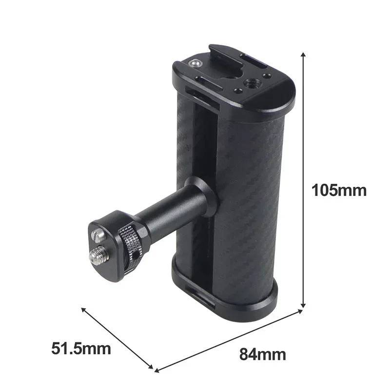 

Mini Side Handle Handgrip with Dual 1/4 Screw Mount for Mirrorless Digital Camera DSLR Camera Cage Built-in Wrench