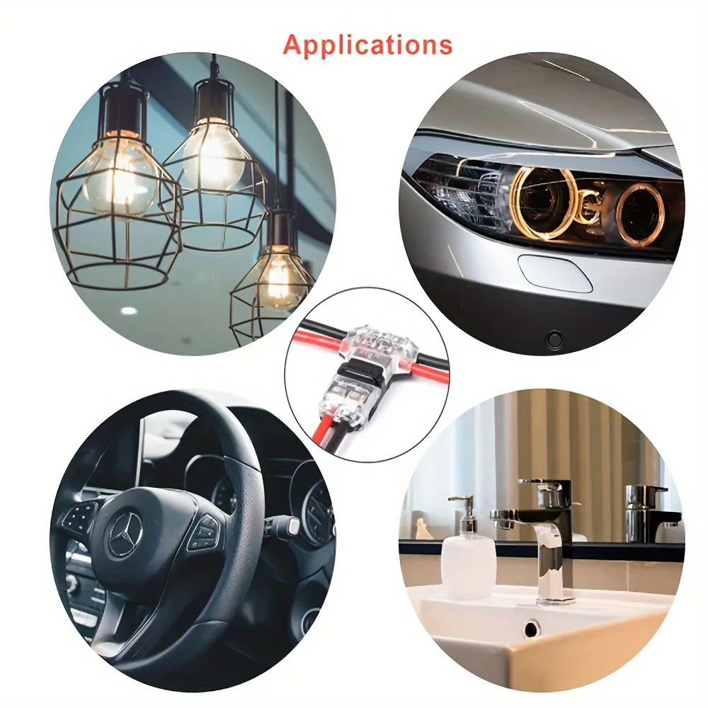 5/10/20 قطعة سلك وكابل المفاجئة في T2 موصلات لا لحام لا تجريد اتصال محطة سريعة مشتركة التلقائي التوصيل الملحقات الكهربائية #6