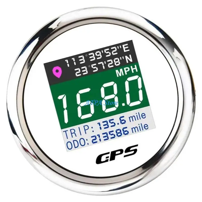 

U13C Digital Map Speed Gauges 52mm Display Real Time Navigation Data Trip Odometer Digital Speed Meter for Car Boat Motorcycle