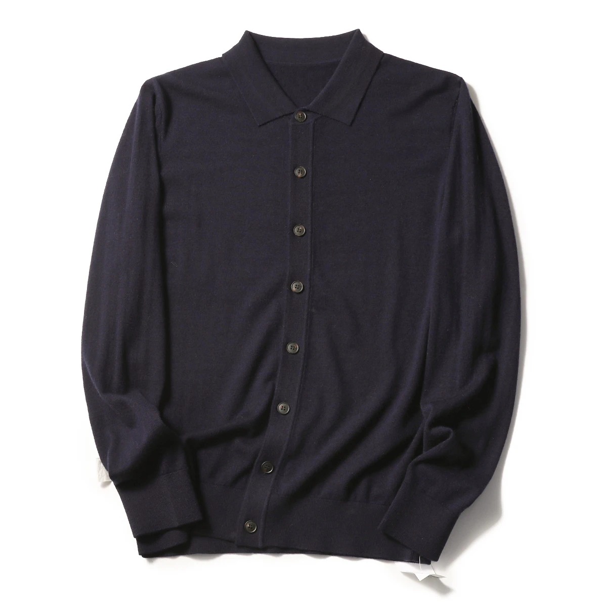 سترة محبوكة من الصوف والربيع والخريف مصنوعة من الصوف الخالص الثقيل بنسبة 100% سترة سفلية مكدسة للرجال