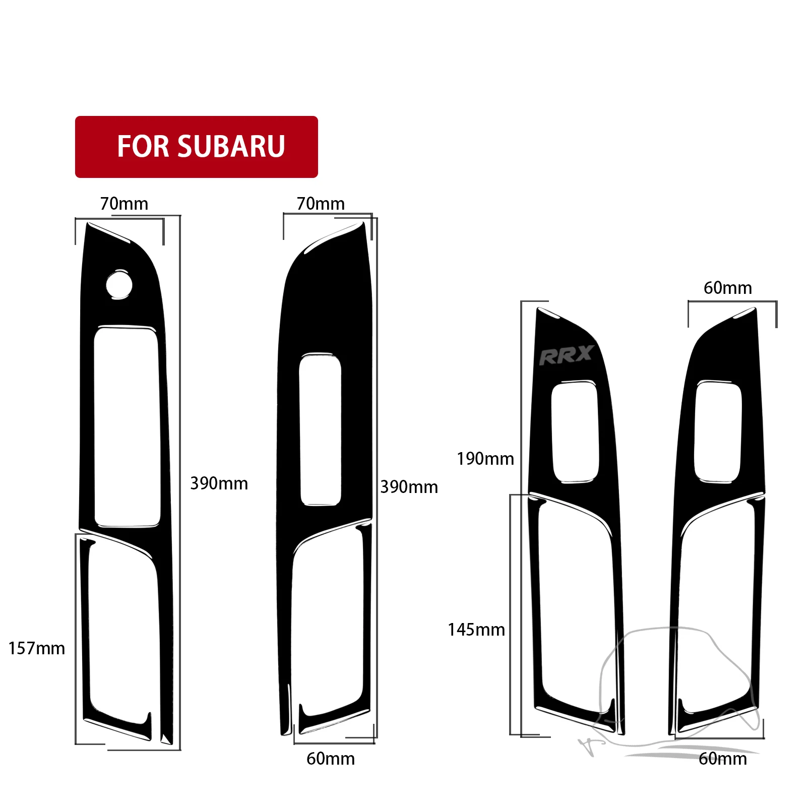 For Subaru Impreza XV Crosstrek 2012-2017 Window Lift Control Panel Tuning Soft Piano Black Sticker Car Interior Accessories image 4