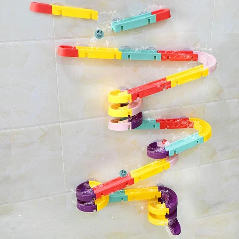 Jouet de piste d'assemblage de petit singe pour salle de bain de bébé, jeu d'eau pour enfants, rotation de pulvérisation solide, jouet de bain en plastique