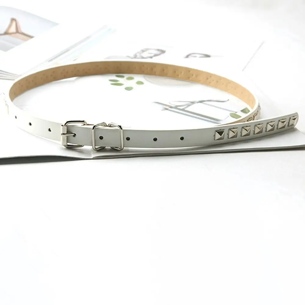 العصرية فاسق حزام اكسسوارات فساتين الديكور رقيقة مشبك معدني بولي Leather الجلود برشام أحزمة وسط النساء حزام الخصر حزام