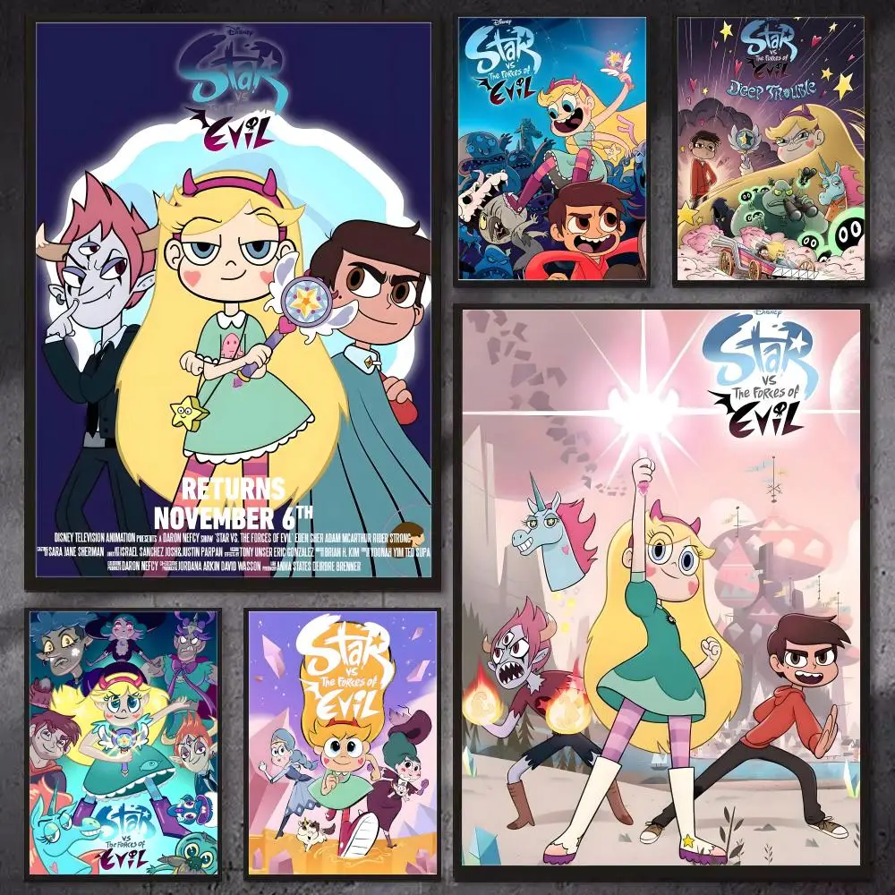 Star VS. The Forces of Evil Wall Art Print, Aesthetic HD Poster, Self Adhesive Wall Decor, Modern Room Decoration, Gift Idea