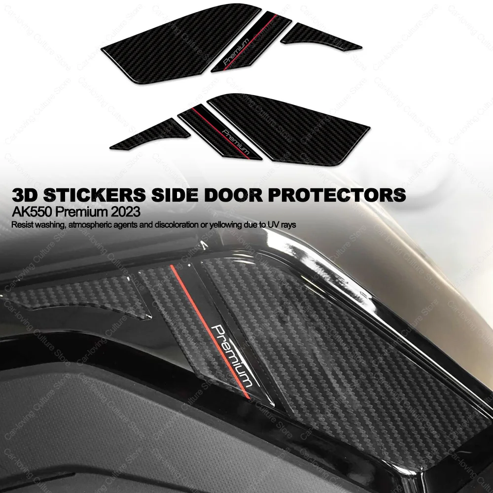 

For Kymco AK550 Premium 2023 AK550 Waterproof Protective Sticker Motorcycle Side Door Protectors Stickers 3D Epoxy Resin Sticker