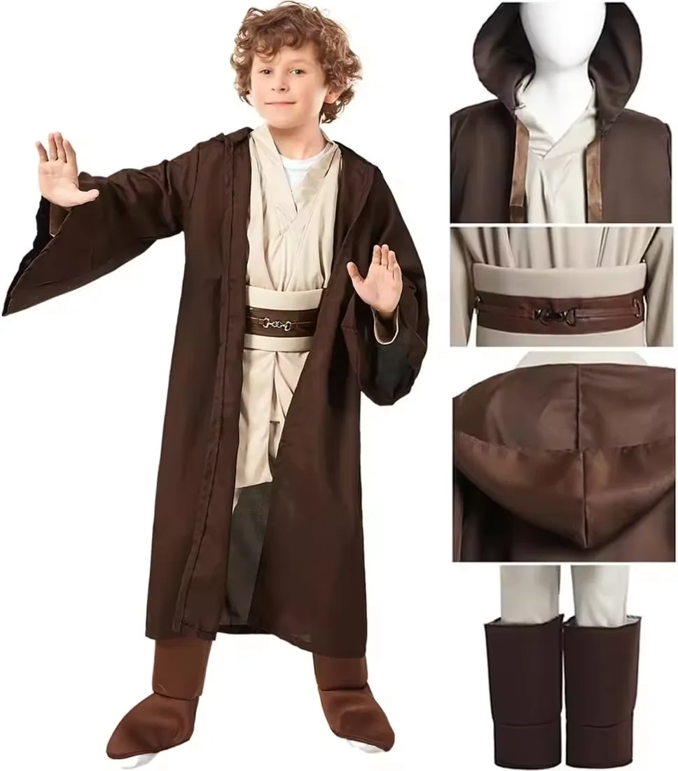 Fantasy Jedi Cosplay Anakin Costume Obi Wan Kenobi Uniform Suit Anakin Skywalker Robe Belt Halloween Carnival Party Suit