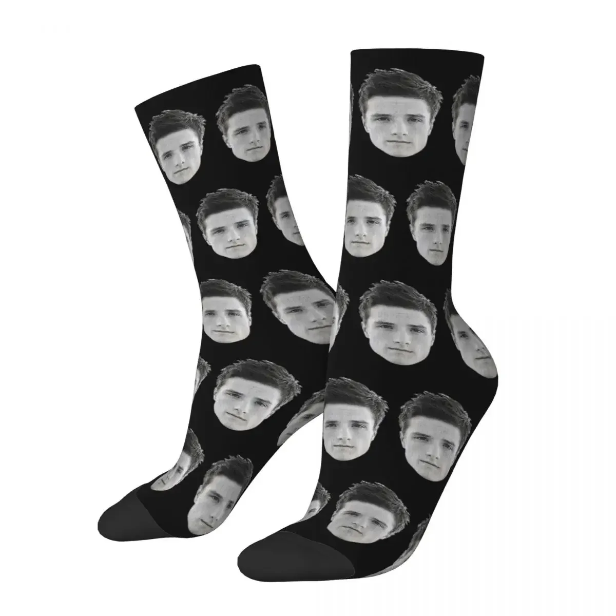 Winter Warm Casual Men's Women's Josh Hutcherson's Face Engraved On A Wooden Spoon Socks Breathable Middle Tube Socks