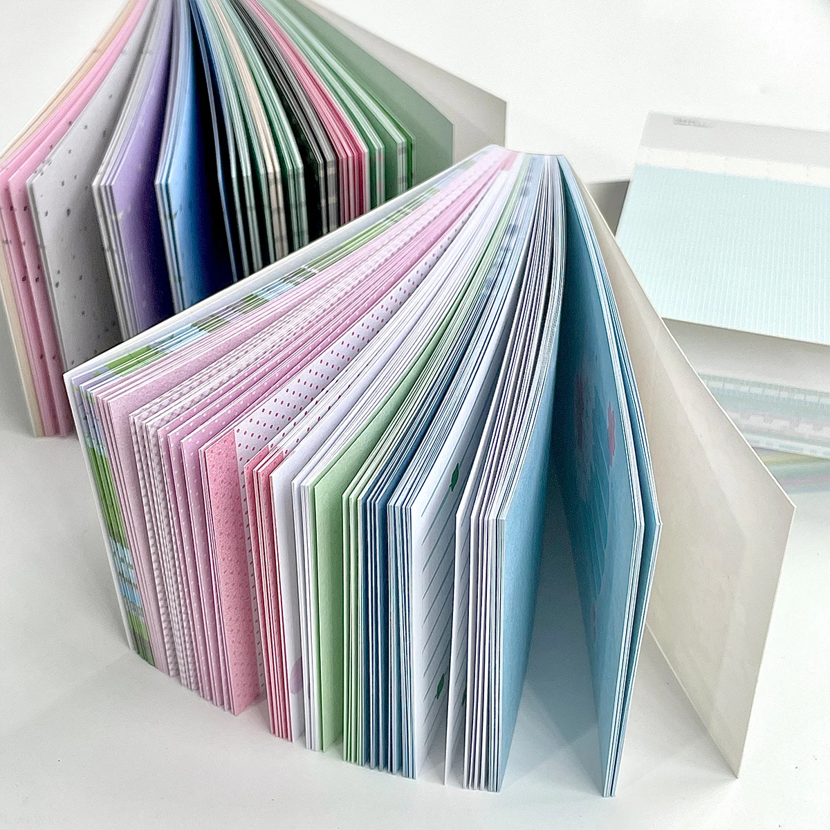 A7 Refill Pages Memo Pad Double Sided Scrapbook Paper Grid Blank Planner Inserts for Journaling Minimalist Collage Craft Supplie