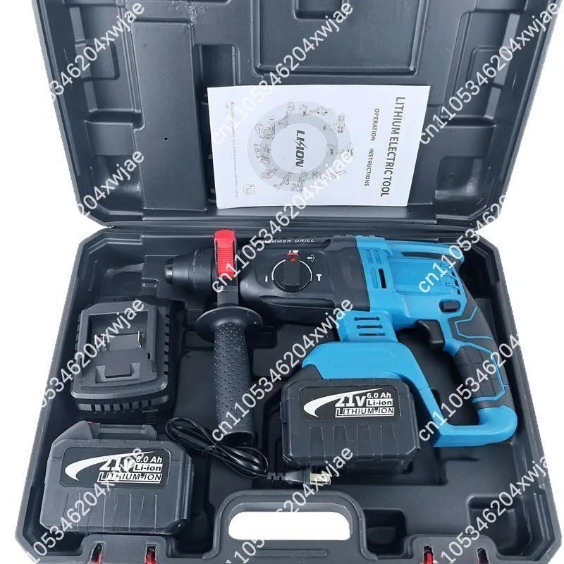 20V Lithium Cordless Power Tool Kit, Brushless Hammer Drill Angle Grinder Circular Saw Driver Set with 2 Batteries