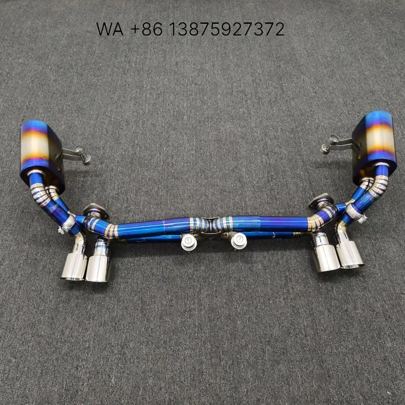 Wmwmnu Titanium Alloy Valved Exhaust Muffler Cat Back System for 911 997 Carrera 4S 3.6L 3.8L 2004-2012