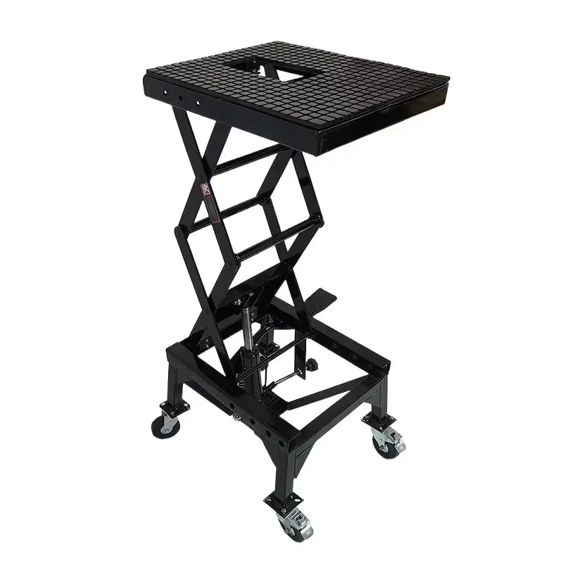 Heavy Duty Foldable Motorcycle Front Lift Stand Wide Platform Car Maintenance Tool Multi Directional Adjustable Repair