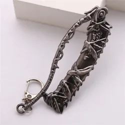 Game PS4 Bloodborne Axe Weapon Keychain For Men Women High Quality Metal Removable Keyring Pendant Men Car Women Bag Accessories