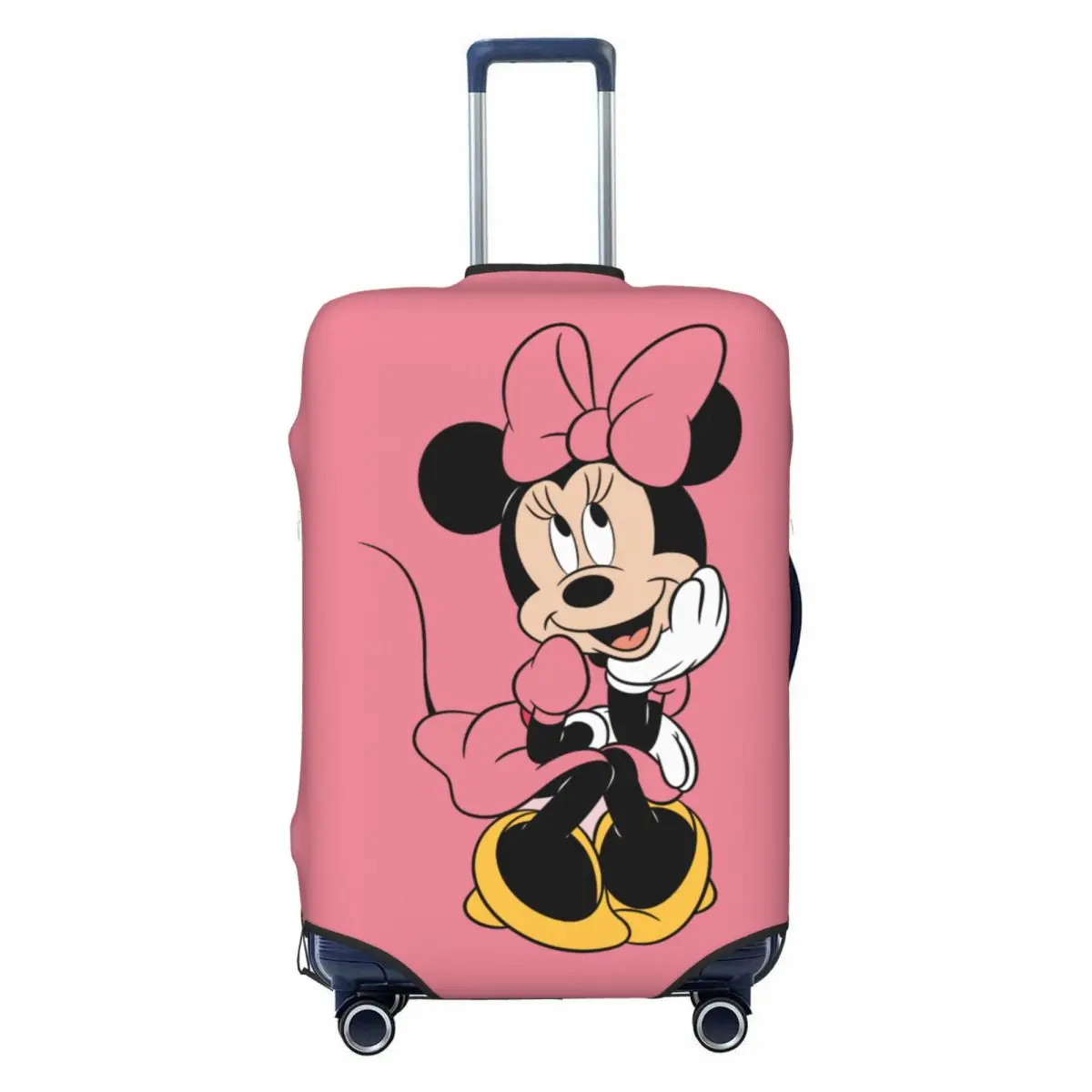 Minnie Mouse Mickey Travel Luggage Cover Durable Suitcase Protector Washable Baggage Covers Fits 18-32 Inch Luggage