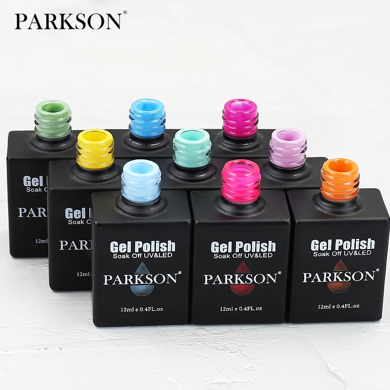 Partkson-半永久的なハイブリッドマニキュア,ベースコート,光沢ジェル,マニキュア用,UV LED, 12ml