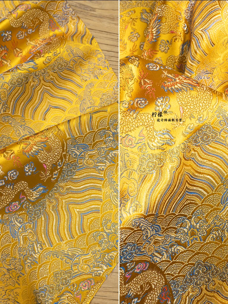 Imagem -02 - Tecido Jacquard Brocado para Costura Tang Estilo Hanfu Vestuário Designer Cloth Faça Você Mesmo Cloth Estilo Chinês