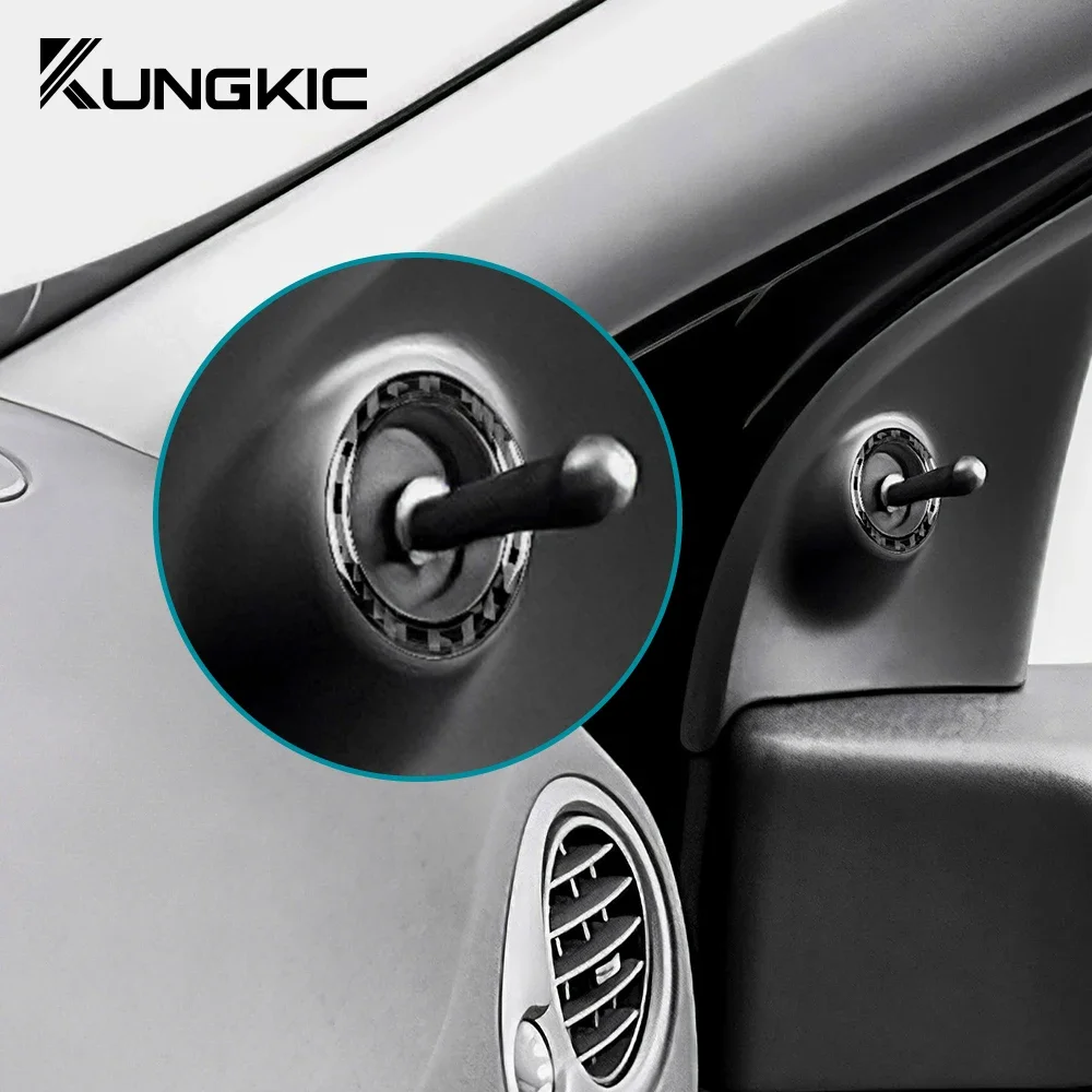 

Real Soft Carbon Fiber Sticker for Renault Clio 3 2006 2007 2008 2009 2010 2011 2012 Interior Car Rearview Mirror Adjust Ring