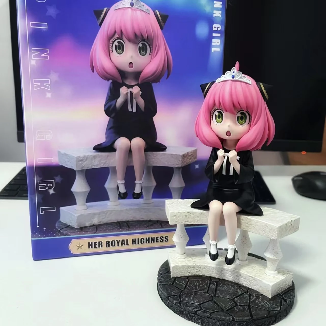SPY×FAMILY Anime Action Figure Anya Forger Cute Kawaii Anime Peripherals Desktop Ornaments PVC Model Doll Kids Toy Birthday Gift