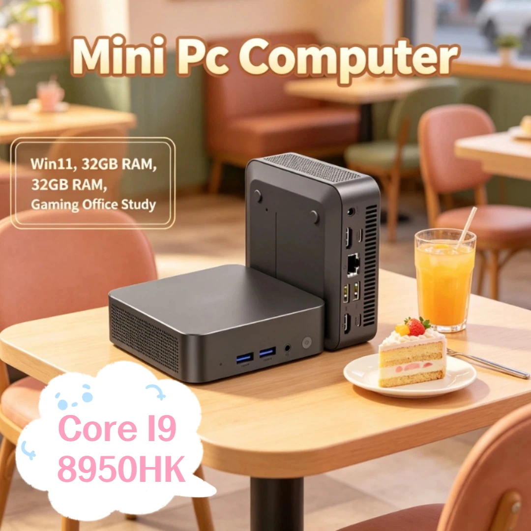 

Smooth Operating Smart Mini Desktop PC Core I9 8950HK 4K HD Display Windows 11 Pro 32GB RAM BT5.2 3 Years Warranty
