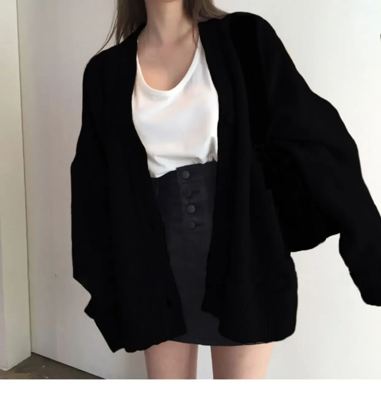 Knit Cardigan Women New Sweater Outerwear Loose Overlapping Retro Japan fashion Lazy Top Outdoor Girl 2024 Autumn and Winter