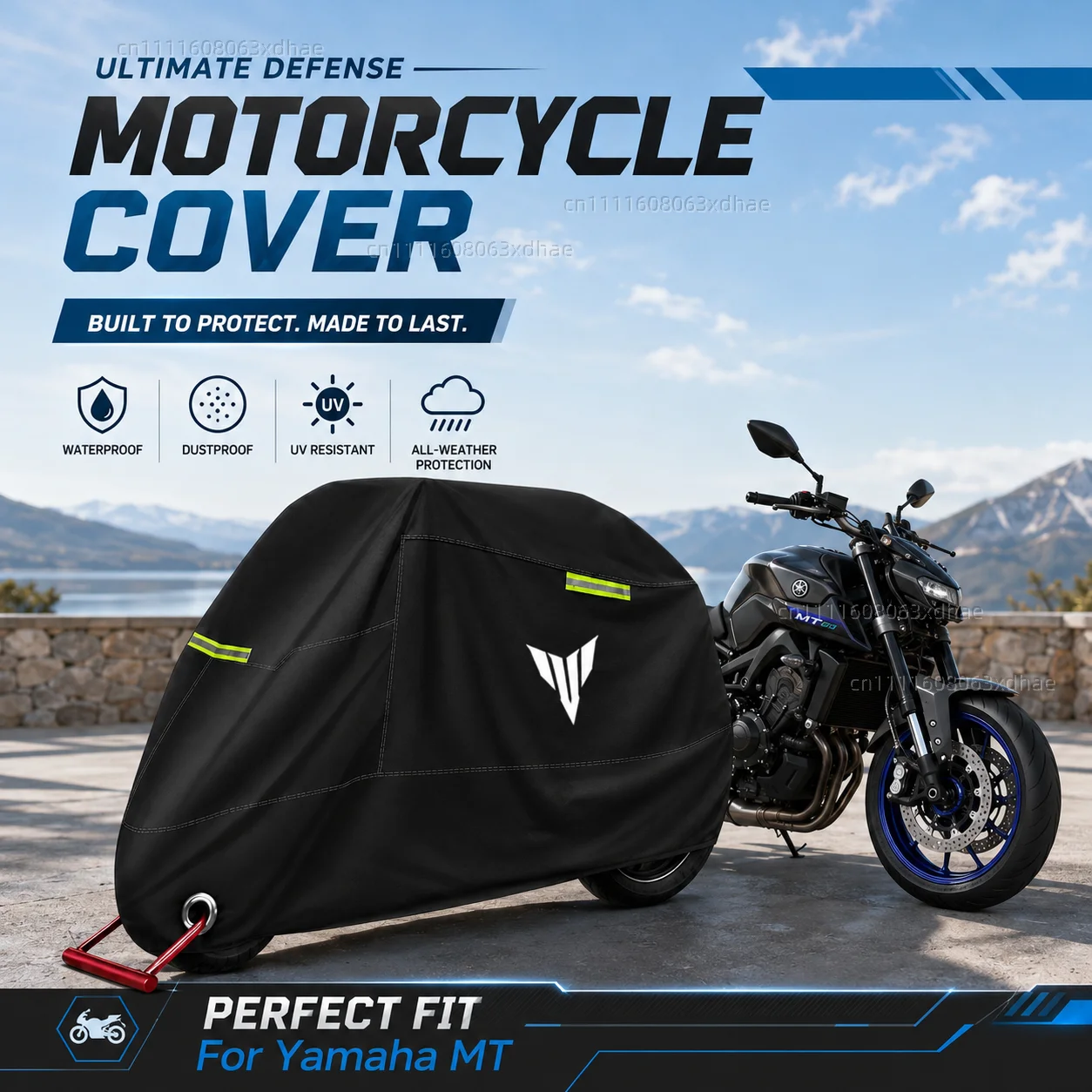 Image of Allwetter-Motorradabdeckung, Outdoor-Schutz, wasserdicht, 190T Oxford-Stoff, für Yamaha MT10 MT09 MT07 MT03 MT125 MT 10 MT